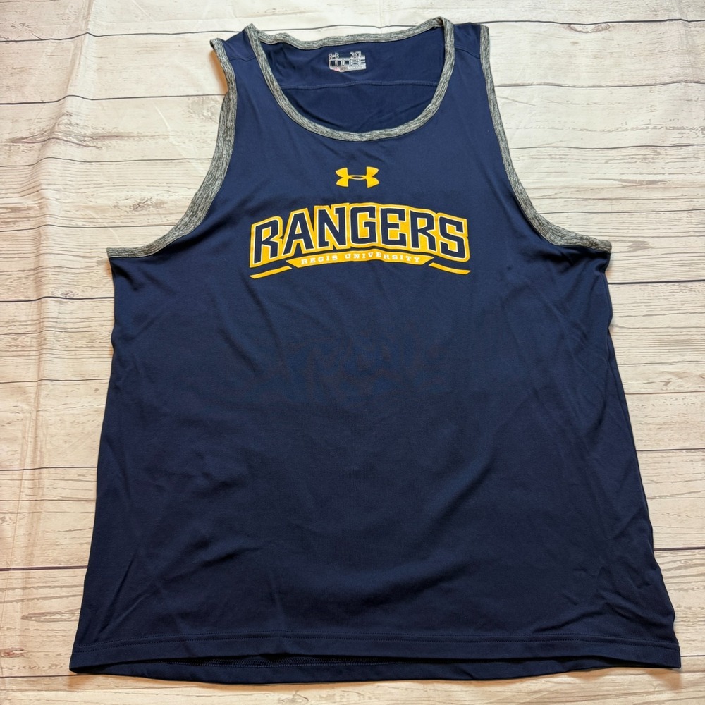 Regis University Rangers Tank Top Shirt Blue by Under Armour Men's Size XL‎